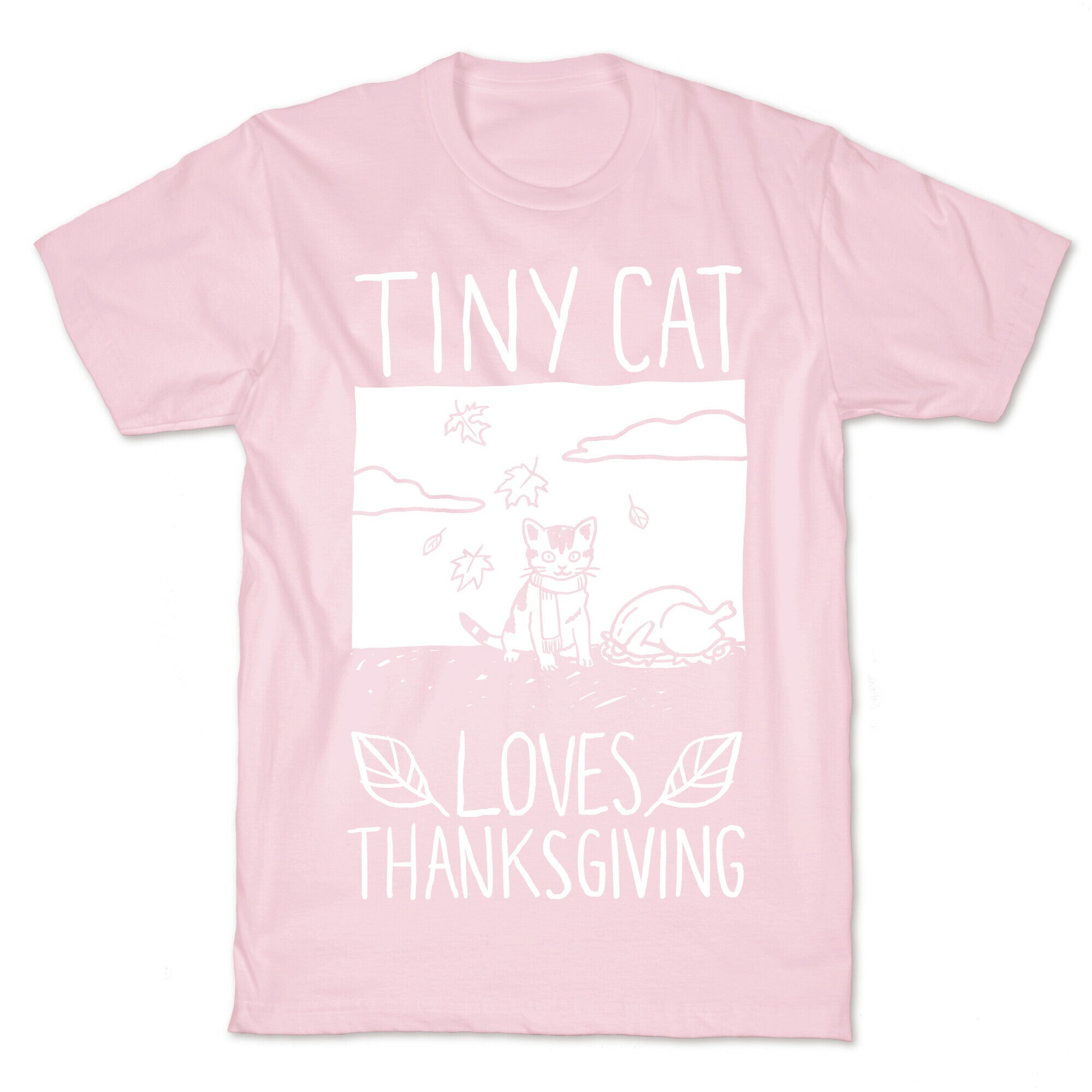 Tiny Cat Loves Thanksgiving T-Shirt